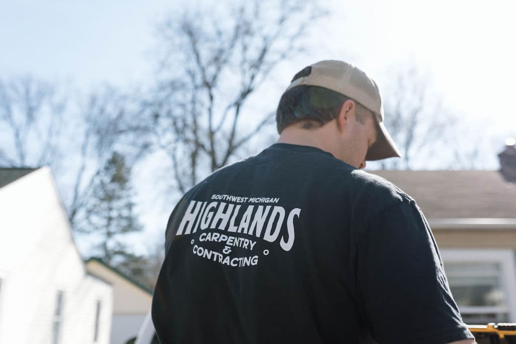 Highlands Carpentry project — from the back